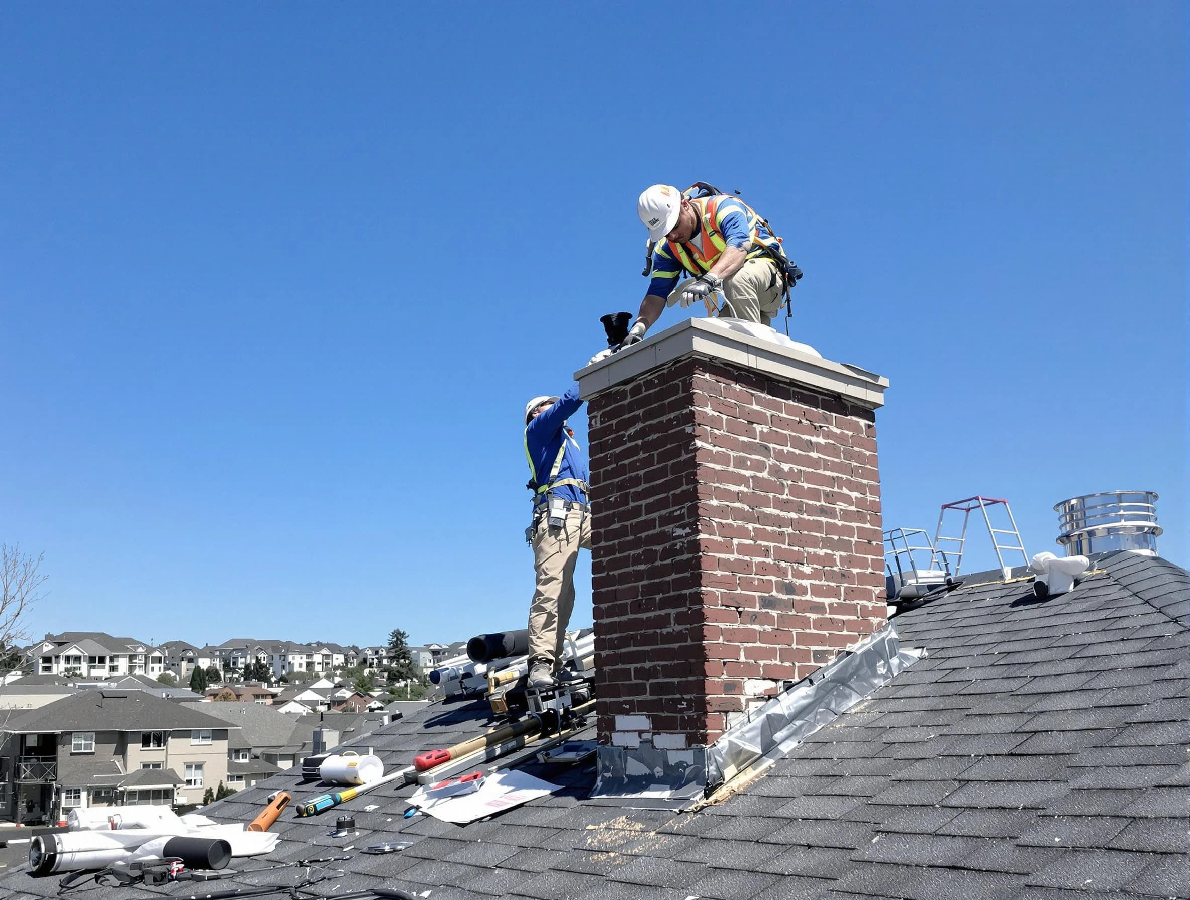 Woodlake Chimney Sweep repairing a chimney crown in Woodlake, VA